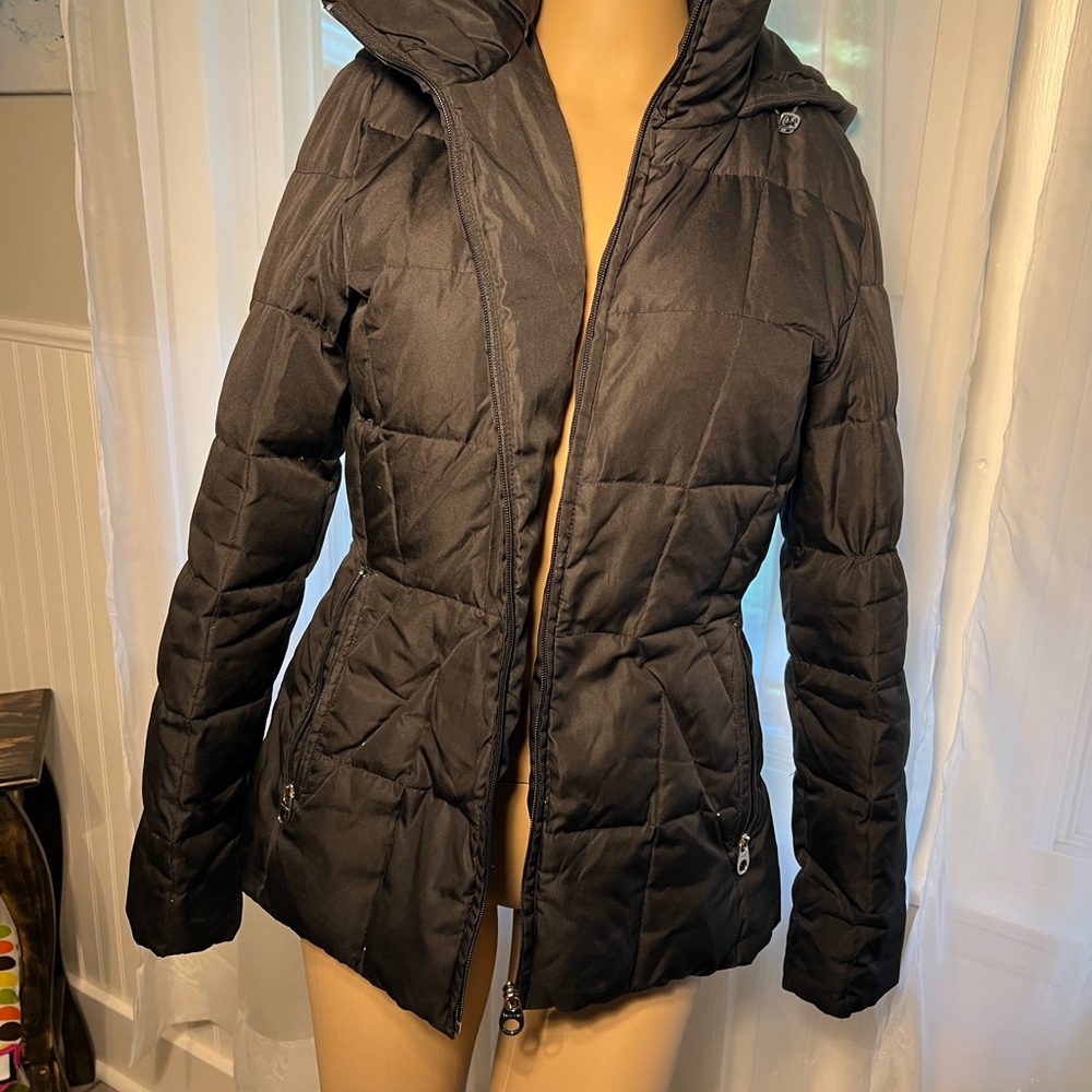 Calvin Klein Black Quilted Hooded Puffer Jacket